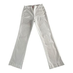 Lilly Pulitzer Stretch Pull On Capri Solid White Capri Straight‎ Pants Size 6
